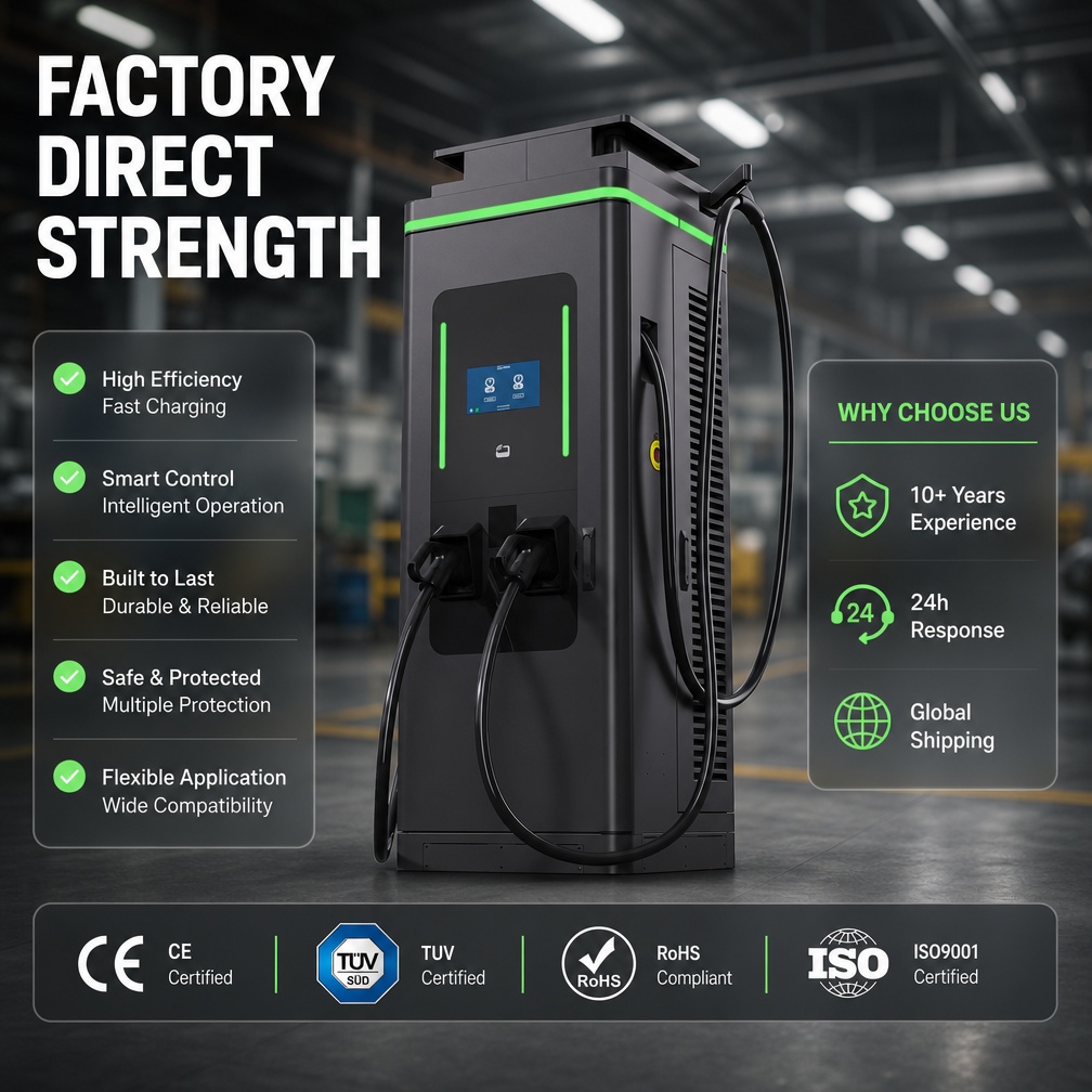 Solar PV 60KW 80KW 120KW DC DC Charger High Efficiency Dual Port With OCPP Ready Connectivity For Electric Bus Depots