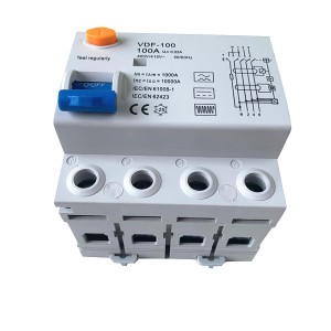 IEC 61008-1 RCD BタイプRCCB 100A 30mA 300mA 10KA 2P 4極遮断器