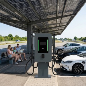 Newly Designed Dual Guns 40kw 80kw Wallbox DC Charging Station Commercial Grade Fast Car Charger With CE Certification