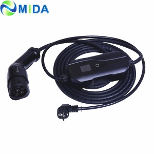 16A 3.6KW IEC 62196-2 Tipo 2 Cable de cargador EV con enchufe Schuko de la UE para cargador de coche eléctrico