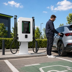 Smart APP Control Dual Gun DC Fast EV Charger 40kw 80kw Wallbox Station Level 3 Electric Car Charging Pile CE TUV