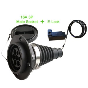 IEC62196-2 EV Male Socket Electromagnetic Lock E-Lock Prevent Falling Off Electric Car Charger