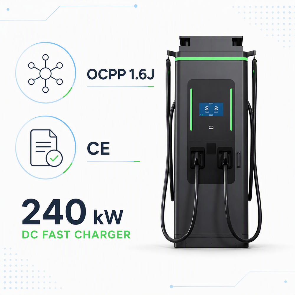 Solar PV 60KW 80KW 120KW DC DC Charger High Efficiency Dual Port With OCPP Ready Connectivity For Urban Charging Hubs