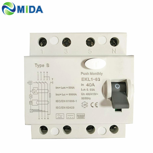 Type B RCD 40A 63A 30mA 4Pole B Type RCCB Earth Leakage Circuit Breaker Featured Image