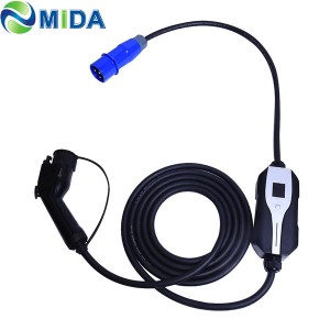 Adjustable SAE J1772 Plug EV Charger Type 1 32Amp EVSE 3Pin CEE Plug Electric Car Charging