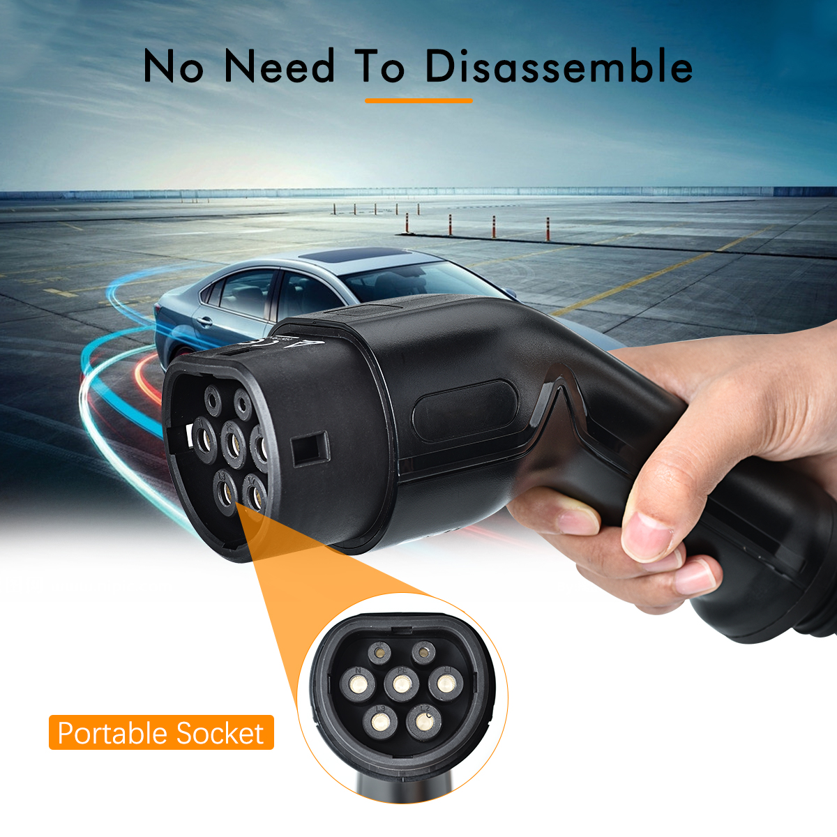 IP 55 waterproof IEC 62169 ev charging cable type 2 electric vehicle charge plug Featured Image