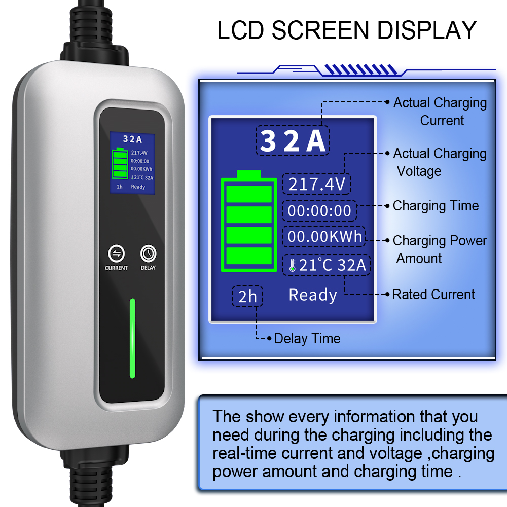 OEM 10A 13A 16A adjustable Portable EV Charger type1 J1772 standard  Manufacturer and Supplier