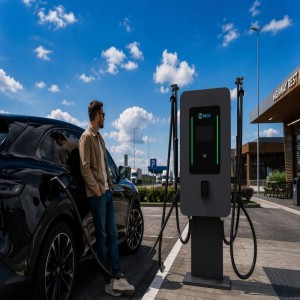 Factory Wholesale Wall Mounted 80kw DC EV Fast Charging Station Dual Gun CCS Combo 2 OCPP Smart EVSE For Parking Lot