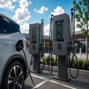 Premium 80kw Dual Gun Wallbox DC Fast EV Charging Station For Electric Vehicle Fleet High Speed Charging Solution