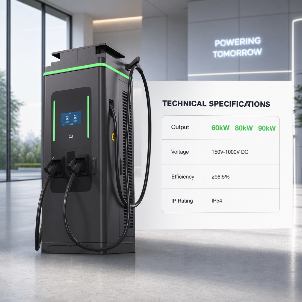 Solar PV 60KW 80KW 120KW DC DC Charger High Efficiency Dual Port With OCPP Ready Connectivity For Highway Service Areas