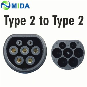 16A 32A EV Charging Cable Type 2 to Type 2 Coiled EV Spring Cable