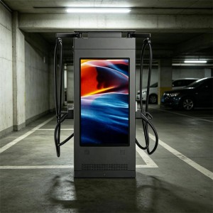360kw Ultra Fast Charging Station With Integrated Advertising Digital Signage DC Electric Car Charger For Highway