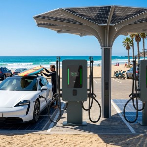 Advanced 80kw Dual Gun EV Wallbox Fast Charging Station CCS2 DC Charger With Intelligent Load Balance For Commercial