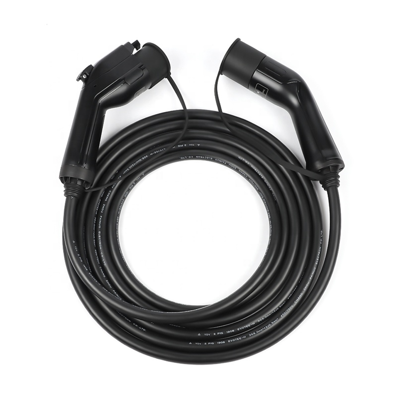 Mode 3 32A 1 Phase SAE J1772 Type 1 to Type 2 EV Charging Cable Electric Car Charging Adapter Cable Featured Image