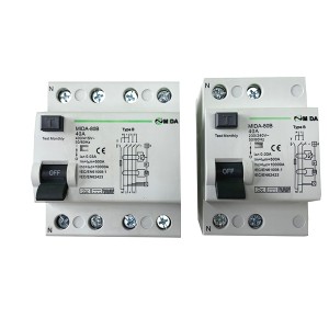 B Typ RCCB 40A 63A 30mA 10KA 2P 4P Typ B RCD für EV Wallbox