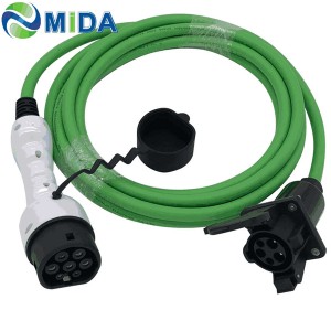 32A Type 1 J1772 Plug Portable Charger Cable Μετατροπή σε Type 2 Plug for Electric Vehicles Charging