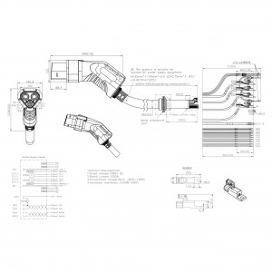 MIDA 1000V 1500A MCS Charging Connector Megawatt Charging System