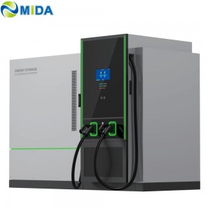MIDA 215kWh 261kWh BESS EV Charging Station with 43″ Advertising Screen