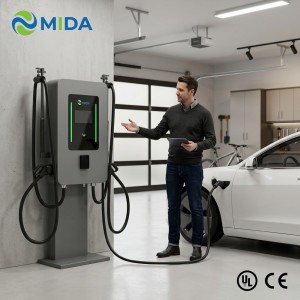 Dual Connector 40kw 80kw Wall-mounted DC Fast EV Charging Station OCPP 1.6J Protocol Commercial EVSE For Car Parks