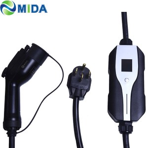 Modo 2 Carregador EV Tipo 1 J1772 Plug 16A 20A 24A 32Amp Nema14-50 Plug Carregador de carro elétrico