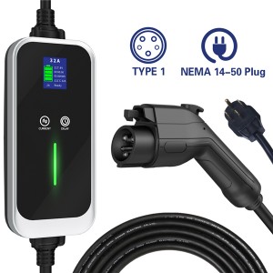 Type 1 Mode 2 Portable EV Charger32A 40A J1772 EV Connector NEMA 14-50 Plug