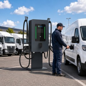Factory Wholesale Wall Mounted 80kw DC EV Fast Charging Station Dual Gun CCS Combo 2 OCPP Smart EVSE For Parking Lot