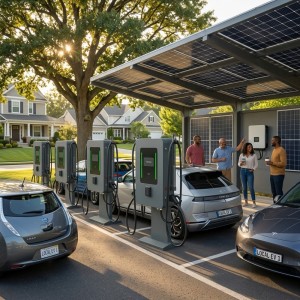 Professional 80kw Dual Gun Wall Mounted DC Fast Charging Station CCS2 GBT Standard Smart EVSE For Fleet Management