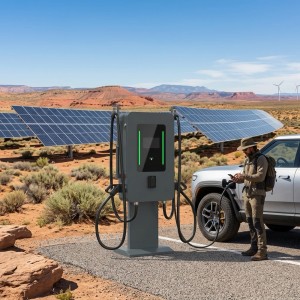 Premium 80kw Dual Gun Wallbox DC Fast EV Charging Station For Electric Vehicle Fleet High Speed Charging Solution
