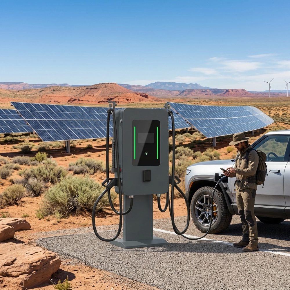 Solar desert EV charging station