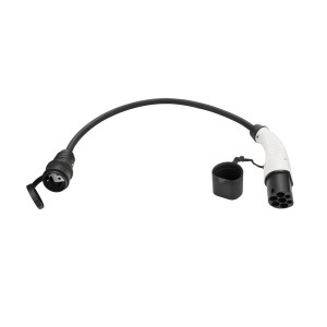 EV Connector 16A Tipo 2 Macho Plug to Schuko socket EV Adaptador De Carregamento Para Carregador Portátil EV