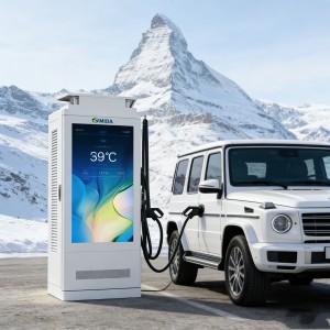 Reliable 180kw DC Fast Charging Station With High Brightness Advertising Screen Smart EV Charger For Public Square