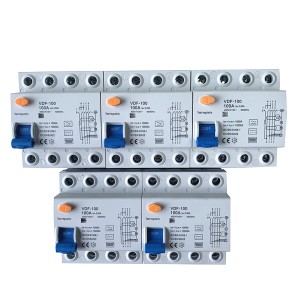 IEC 61008-1 RCD B ประเภท RCCB 100A 30mA 300mA 10KA 2 จุด 4 ขั้วโลกตัดวงจร