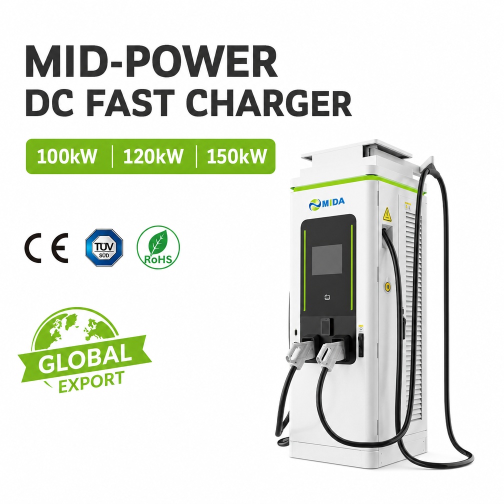 Solar PV 60KW 80KW 120KW DC DC Charger High Efficiency Dual Port With OCPP Ready Connectivity For Logistics Parks