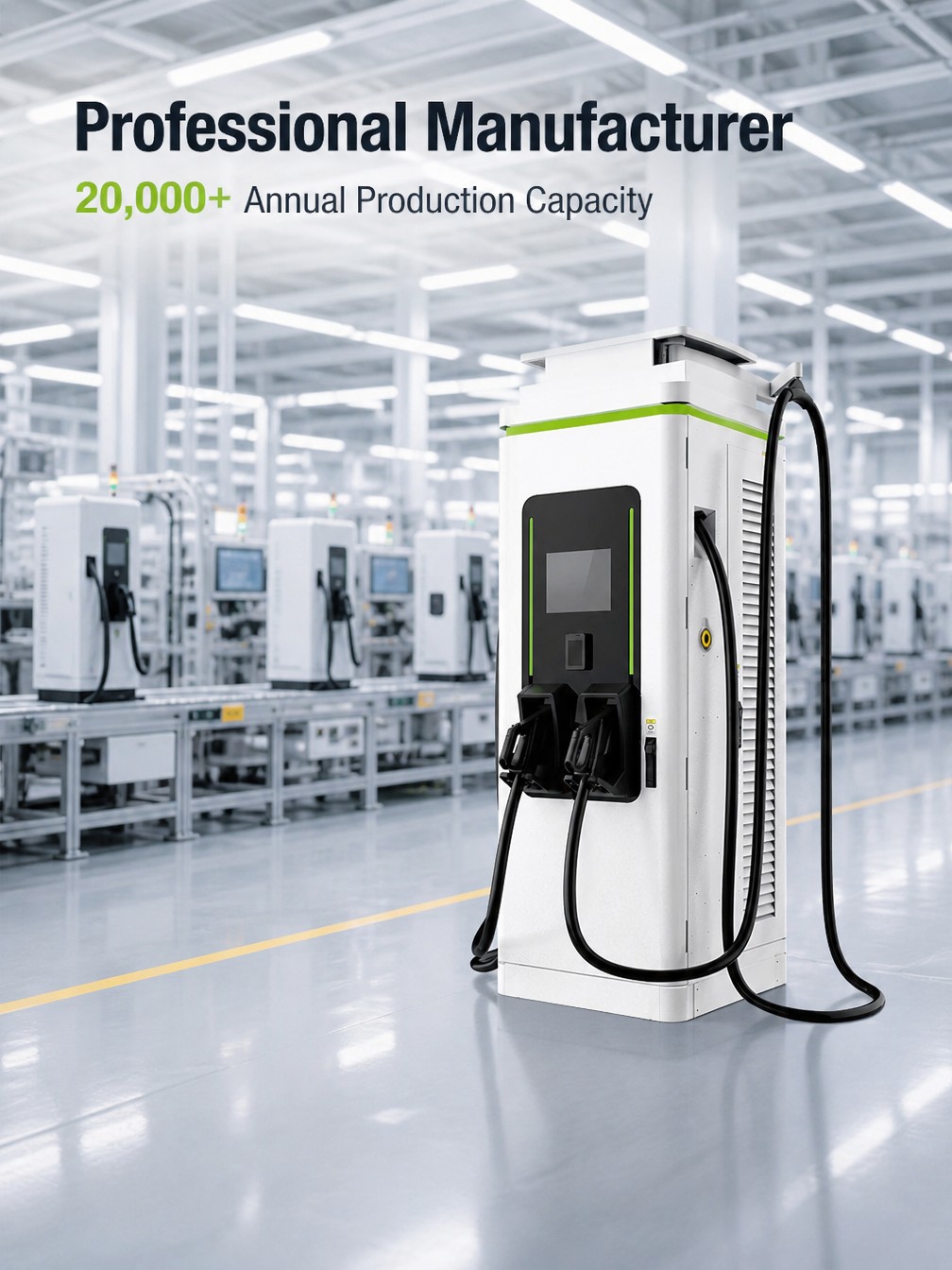 Solar PV 60KW 80KW 120KW DC DC Charger High Efficiency Dual Port With OCPP Ready Connectivity For Logistics Parks