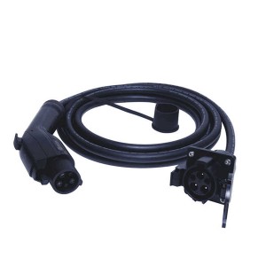 محول EV 32Amp EVSE SAE J1772 EV Charger Type 1 Connector to Type 1 EV Socket Electric Car Charging