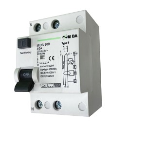 Europa Components 40 Amp 40a 30mA RCD Double Pole 2P DP RCCB IEC61008 