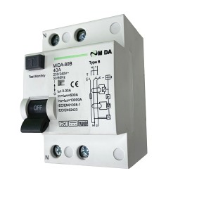 RCCB Loại B RCD 2P 4Pole 10KA 30mA 40A 63A 230V 400V Bộ ngắt mạch