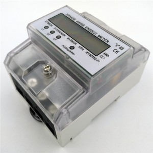 Digital 3Phase 4Wire Electricity Energy Power KWh Meter Rail DIN 220 / 380V 5 (80) A