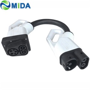 Adaptador europeu CCS Combo 1 para CCS Combo 2 EV Plug DC Carregador rápido DC