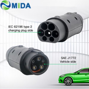 32Amp Type 2 To Type 1 EV Adapter for Electric Car Charging Plug