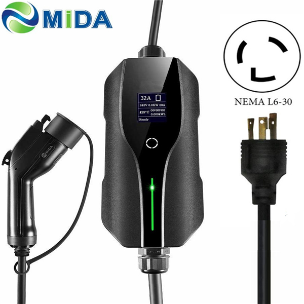 Portable EVSE SAE J1772 16A EV Charger Type 1 NEMA6-30Plug Electric Vehicle Charging Station Featured Image