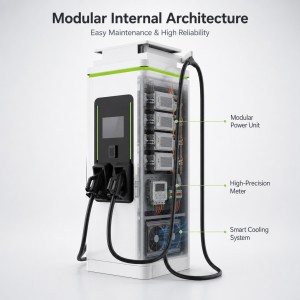 Solar PV 60KW 80KW 120KW DC DC Charger High Efficiency Dual Port With OCPP Ready Connectivity For Urban Charging Hubs product view 3
