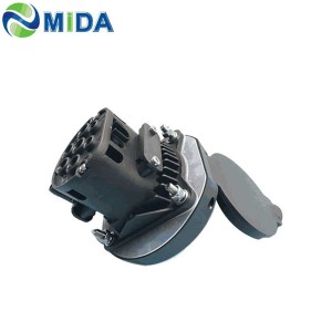 16A 32A 3 Phase 3 Point Fixed Type 2 Socket Outlet Connector for EV Wallbox