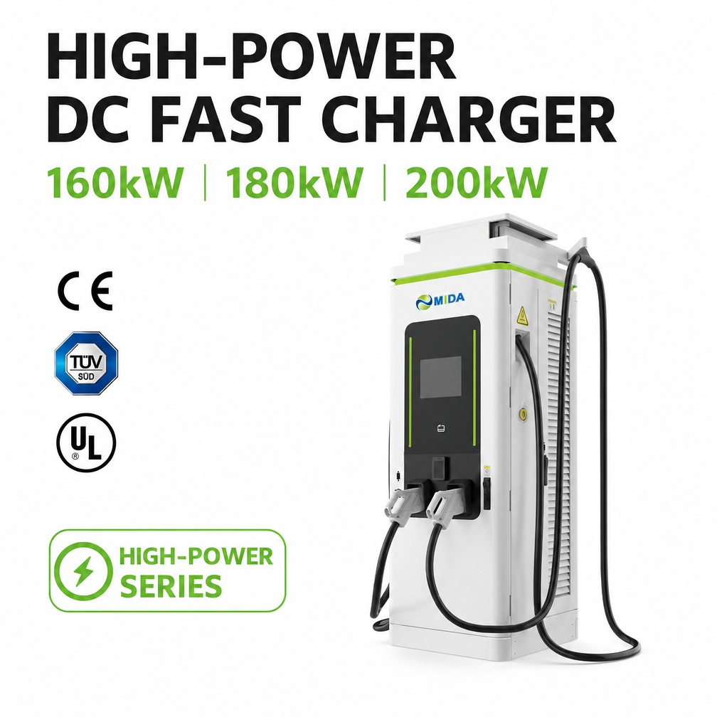 Solar PV 60KW 80KW 120KW DC DC Charger High Efficiency Dual Port With OCPP Ready Connectivity For Highway Service Areas